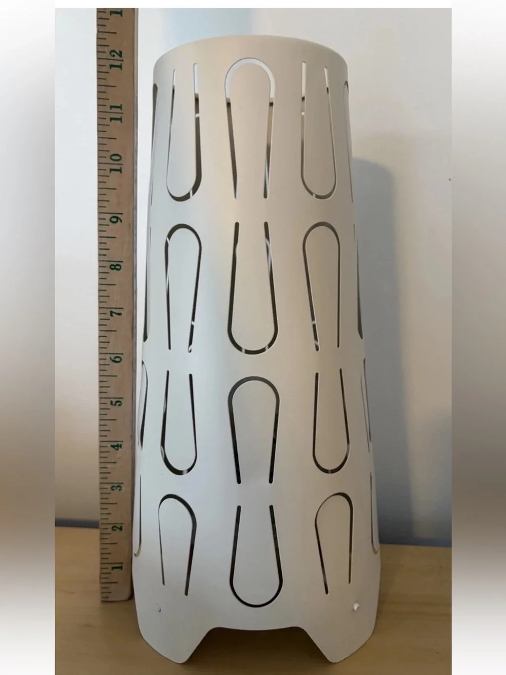 90s IKEA KAJUTA Lamp David Wahl Design White Adjustable Cutout Metal 12